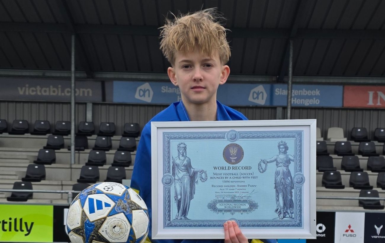 11-річний український футболіст встановив унікальний світовий рекорд